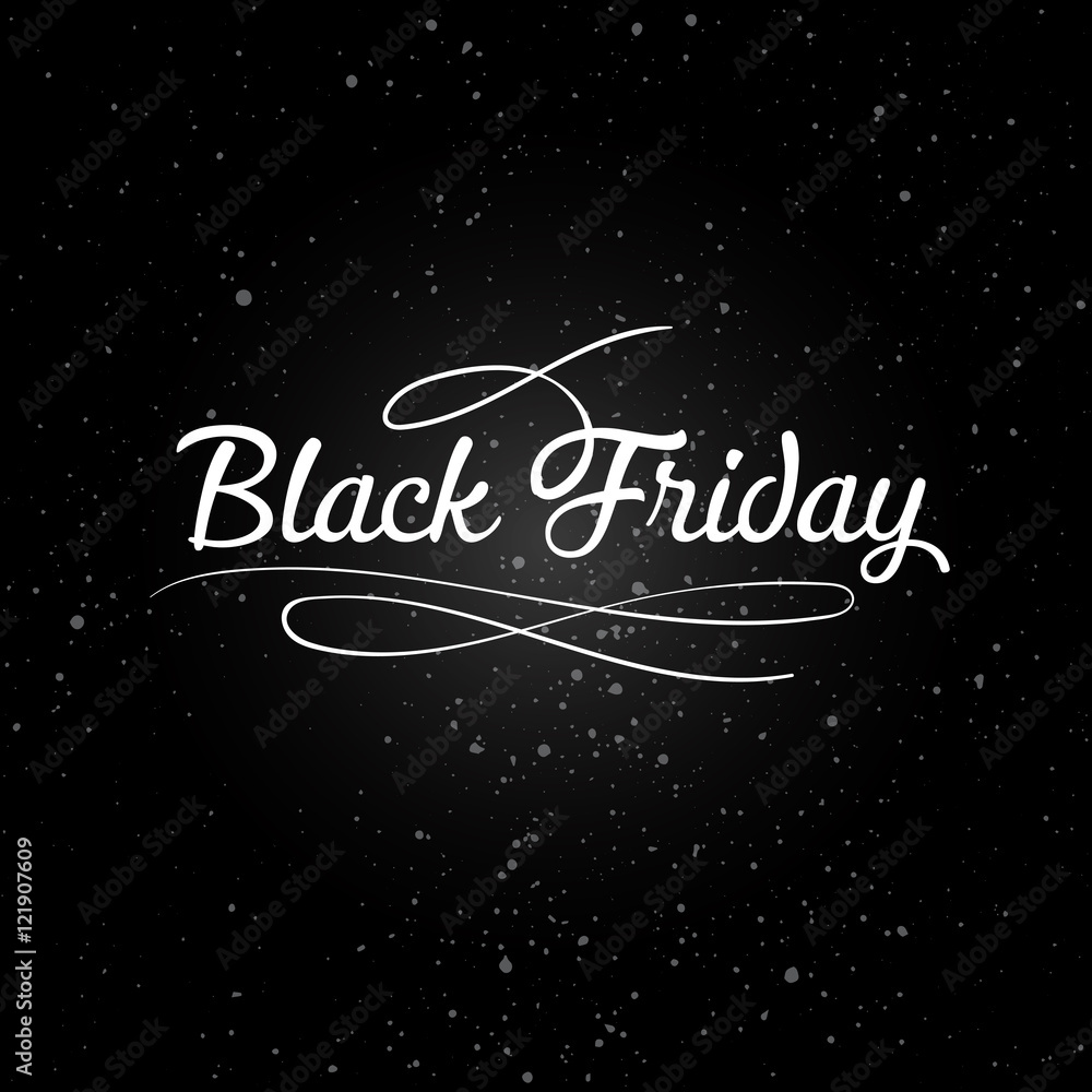 Black friday lettering background