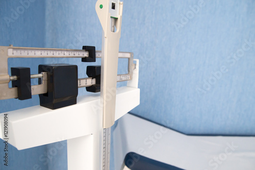 Hospital Medical Scale - Medical professional physician sliding