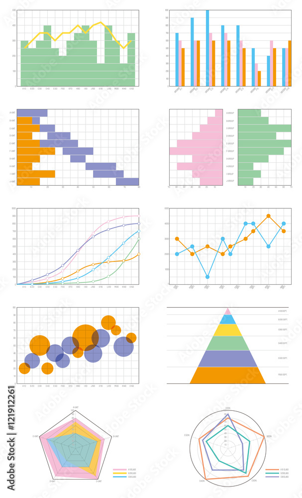 Obraz premium グラフ チャート