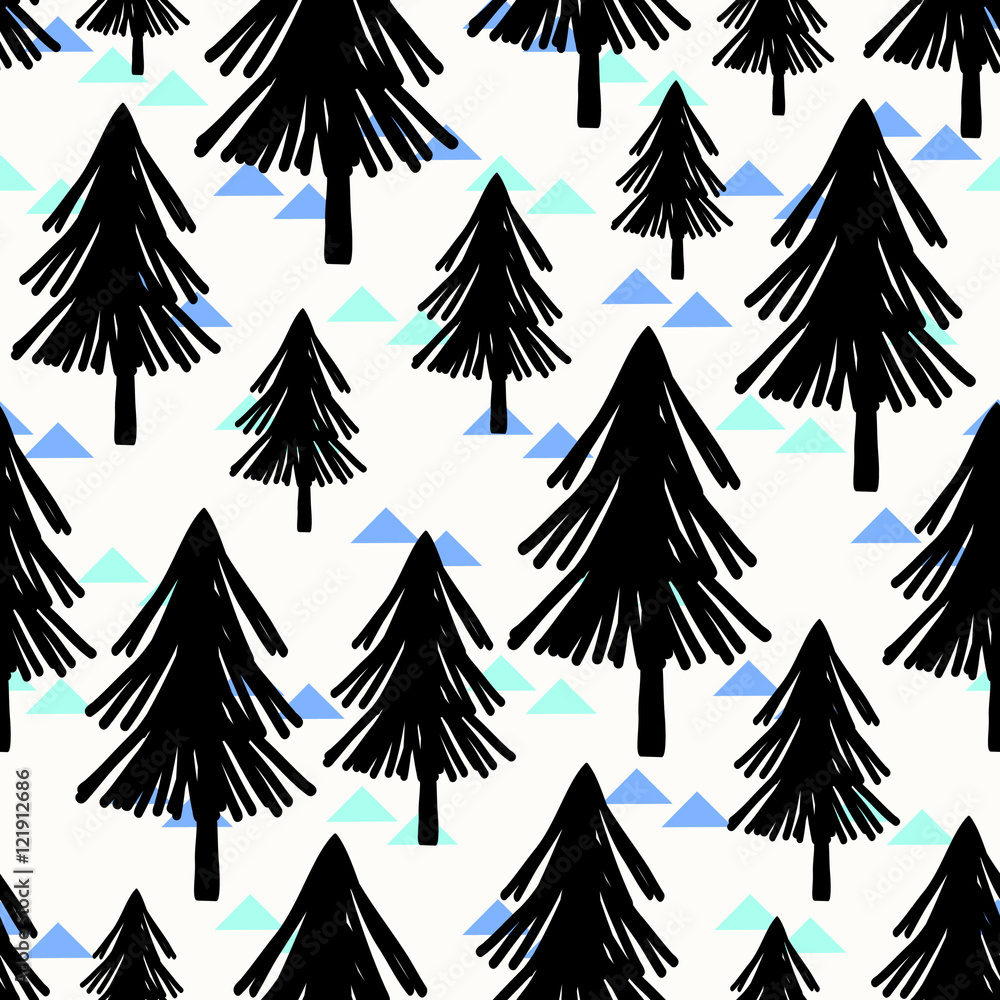 Obraz premium Seamless Christmas Pattern