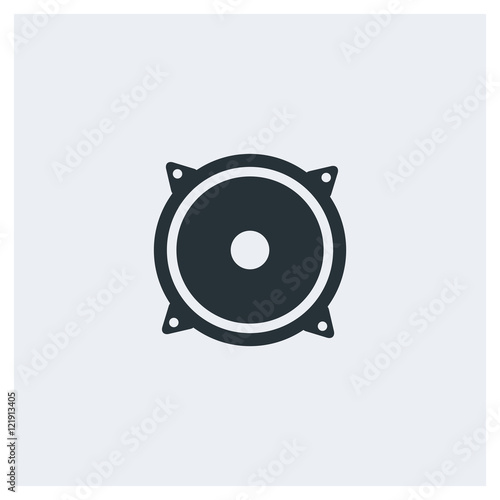 Speaker flat icon, image jpg, vector eps, flat web, material icon, icon with grey background	