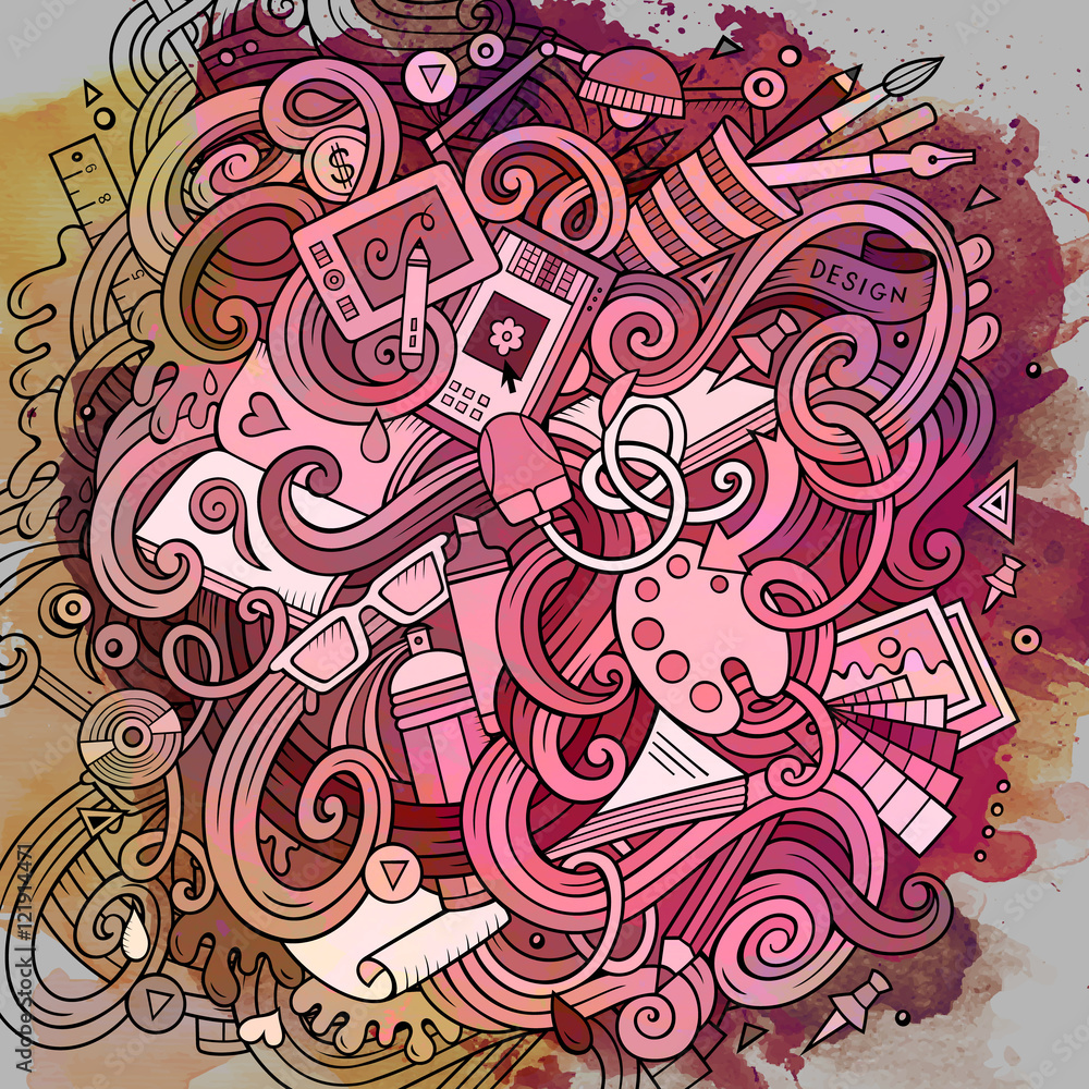 Cartoon cute doodles Design illustration Cartoon cute doodles Design illustration