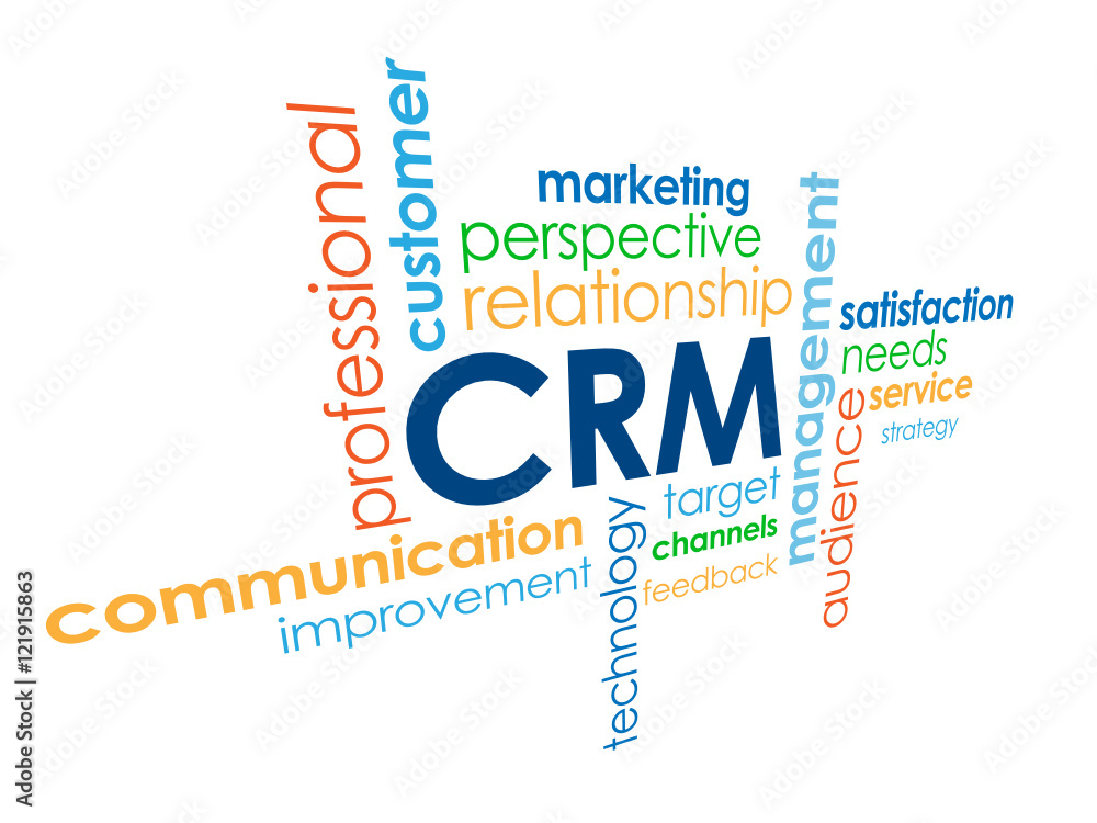 Obraz premium CUSTOMER RELATIONSHIP MANAGEMENT Tag Cloud