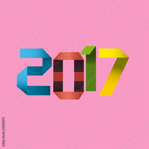 New Year sign on a pink background