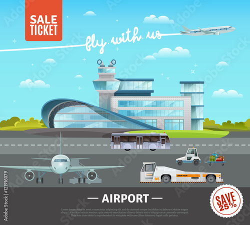 Airport Vector Illustration 