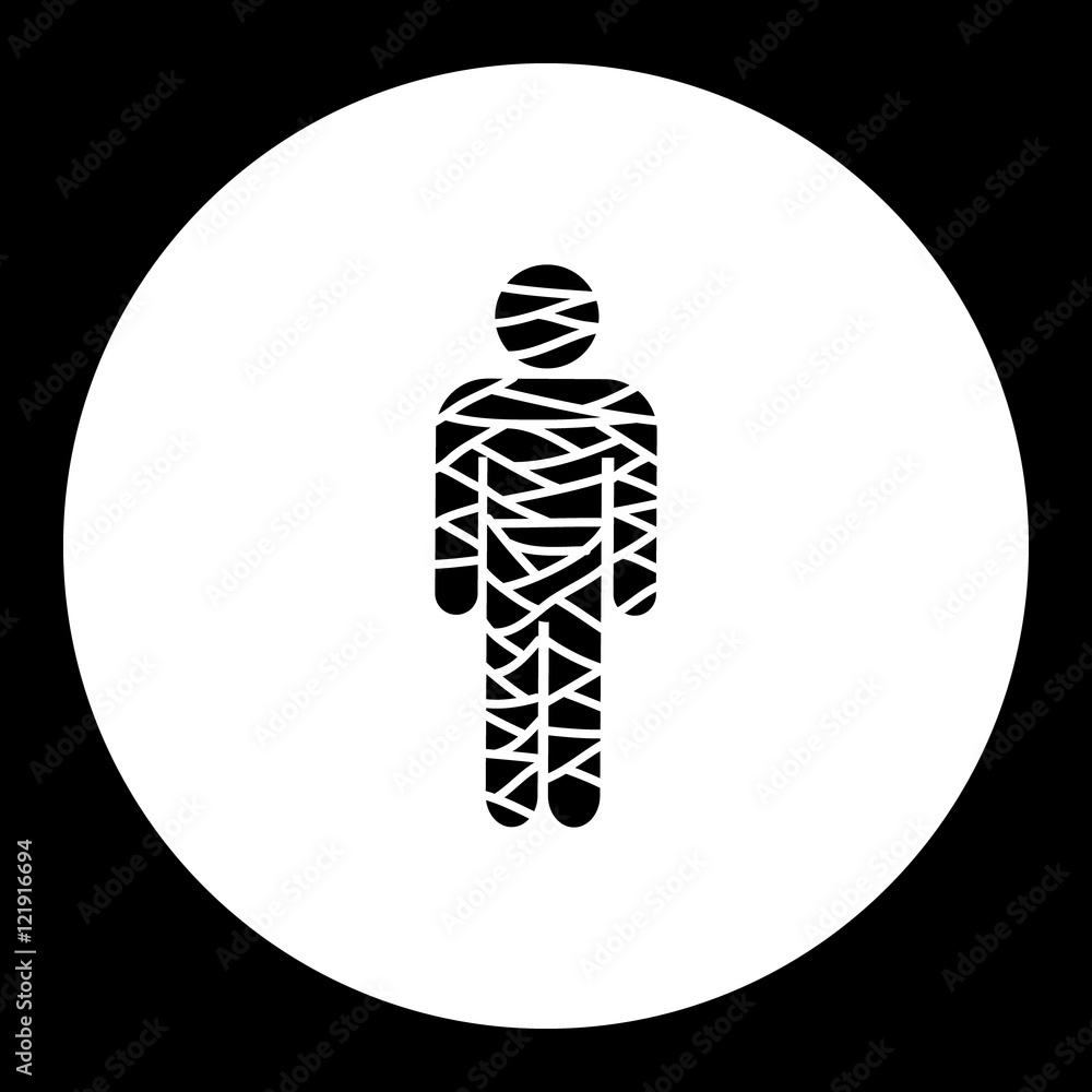 black isolated ancient mummy simple icon eps10 black isolated ancient mummy simple icon eps10