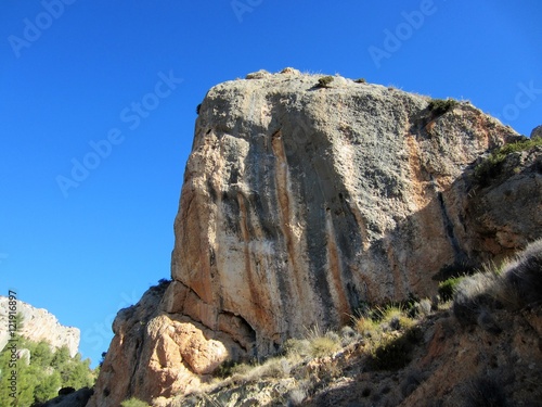 sandstone rock outcrop in canyon