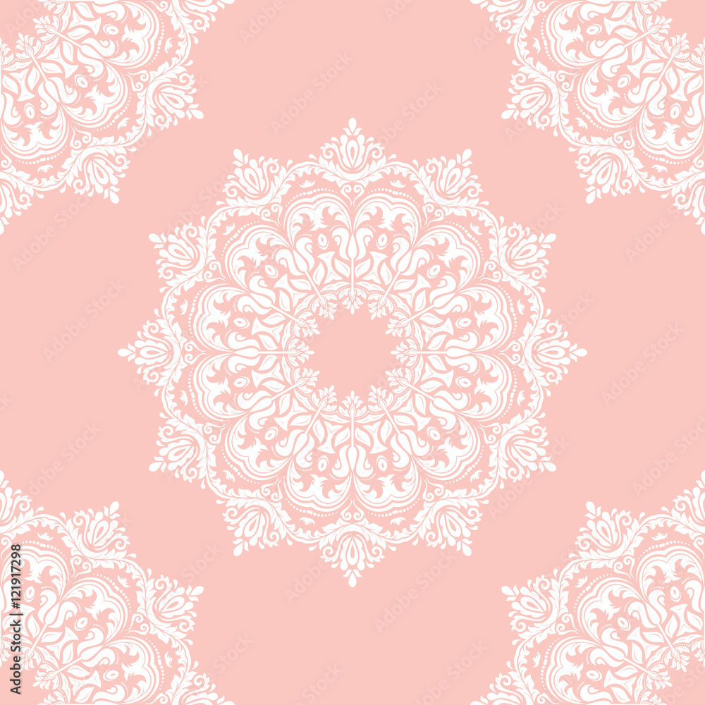 Seamless Damask Vector Background
