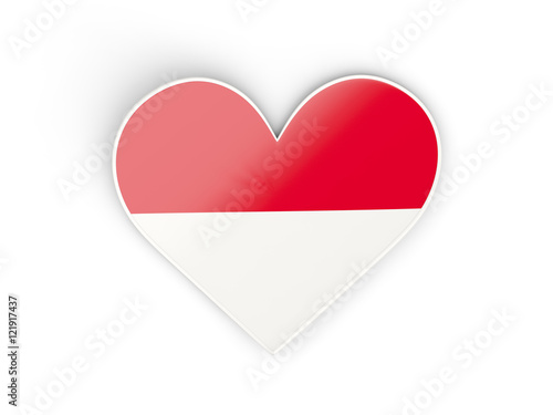Free Download Flag of indonesia, heart shaped sticker - GFXLoad