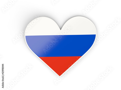 Free Download Flag of russia, heart shaped sticker - GFXLoad