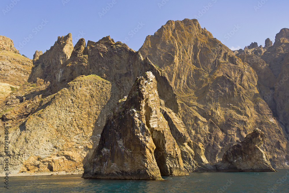 Rocks of fantastic forms.Kara-Dag.Crimea.