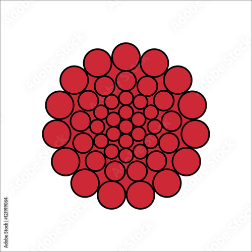 Bacteria virus flat sign icon on background