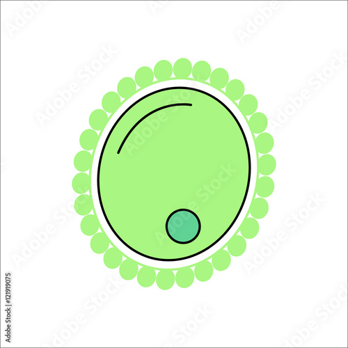 Bacteria virus flat sign icon on background