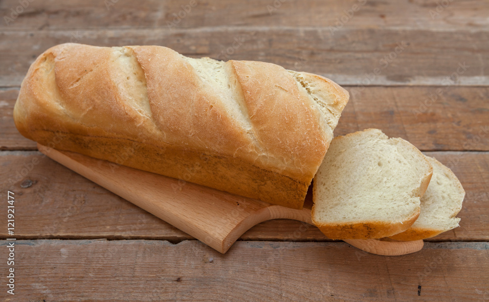 Fresh homemade white bread