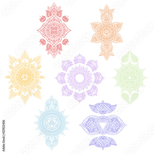 Chakra Set. Vector