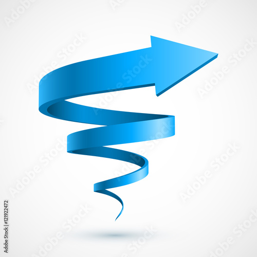 Blue spiral arrow