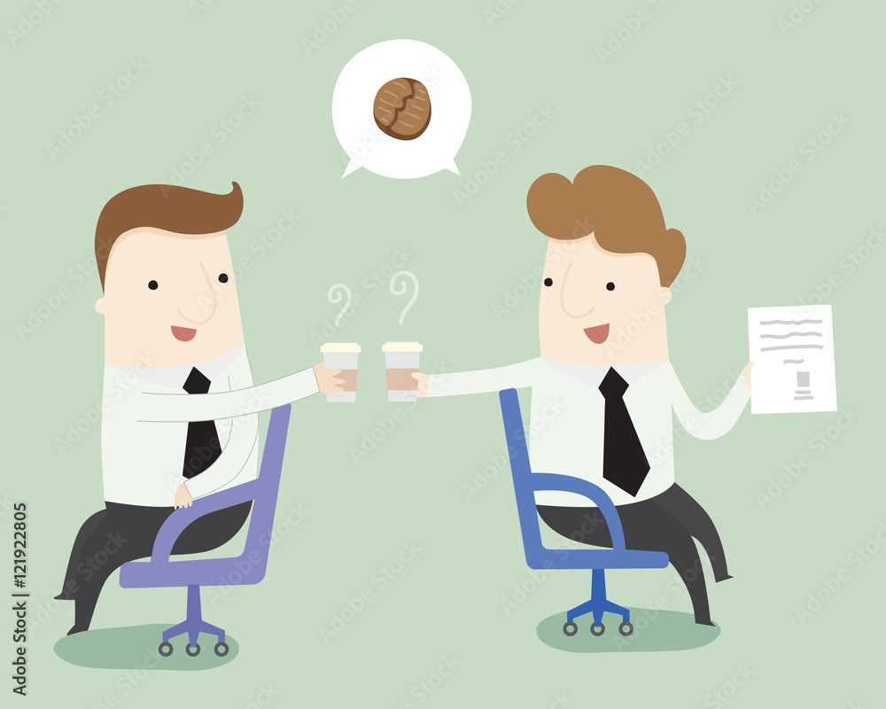 Coffee break during a day ,vector illustration cartoon Coffee break during a day ,vector illustration cartoon
