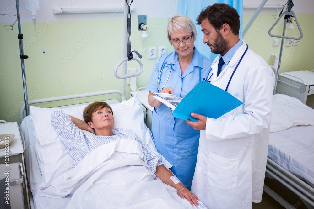 Doctor and nurse interacting with each other Doctor and nurse interacting with each other