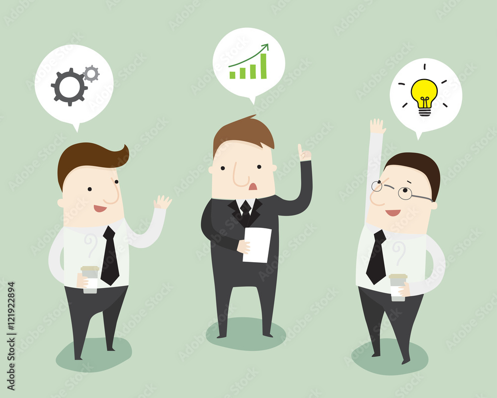 Brain storming for success project ,vector illustration cartoon Brain storming for success project ,vector illustration cartoon