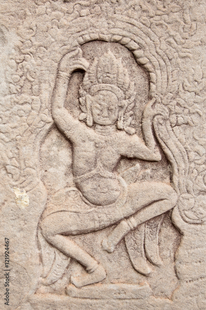 ancient stone sculpture  (Angkor Wat)