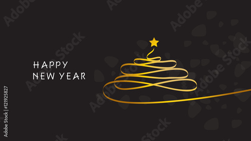 Happy new year. Christmas Tree.