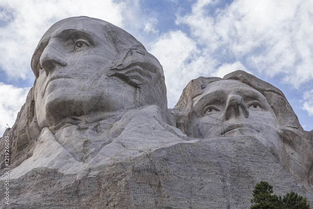 George Washington and Thomas Jefferson On Mount Rushmore