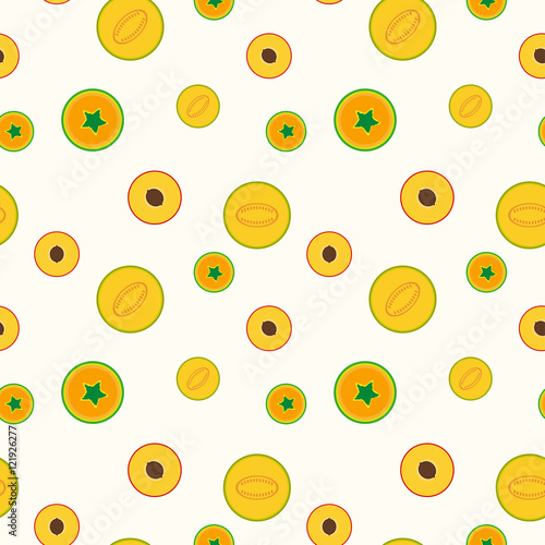 Simple fruits pattern - seamless.