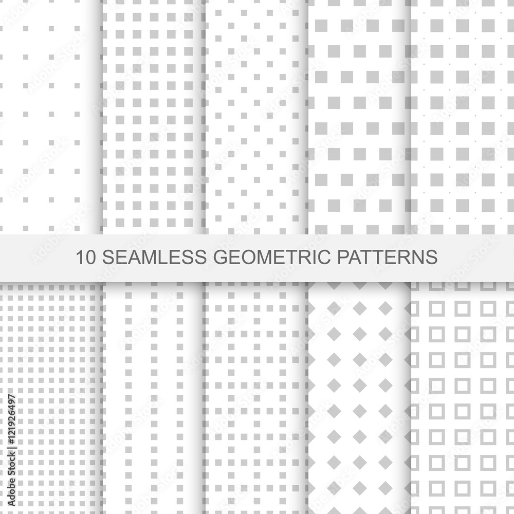 Collection of geometric seamless patterns. Collection of geometric seamless patterns.