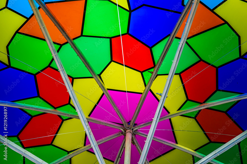 Fototapeta premium Colorful plastic umbrella