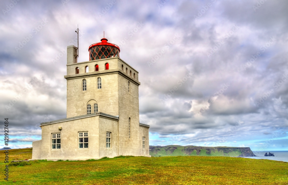 Lighthouse at Dyrholaey Cape of Iceland Lighthouse at Dyrholaey Cape of Iceland