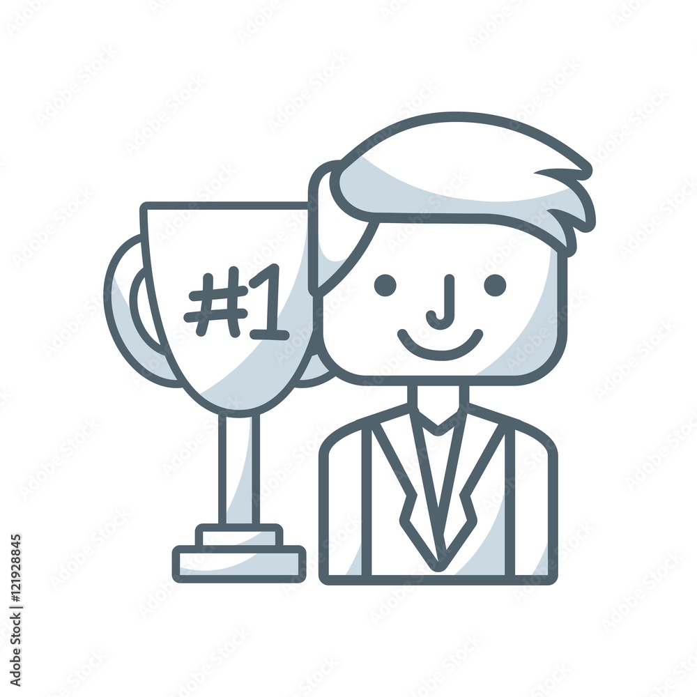 business people success icon vector illustration design