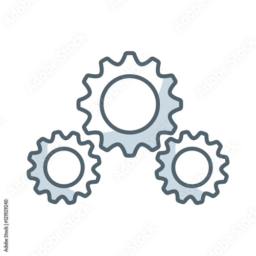 gear settings isolated icon vector illustration design