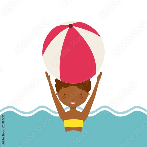 pool party enjoy icon vector illustration design