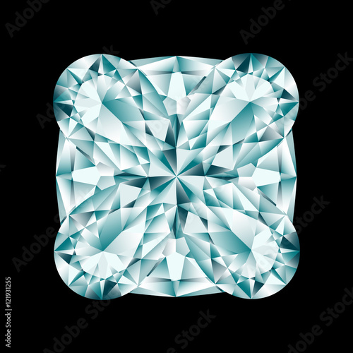 Diamond composition on black background