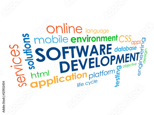 SOFTWARE DEVELOPMENT Vector Tag Cloud