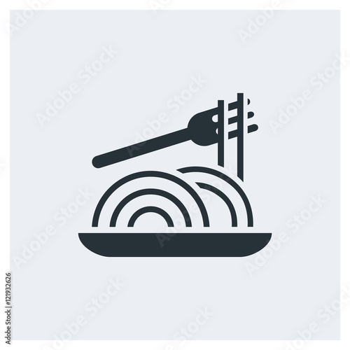 Spaghetti icon, image jpg, vector eps, flat web, material icon, icon with grey background