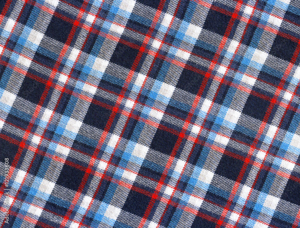 background with plaid fabric