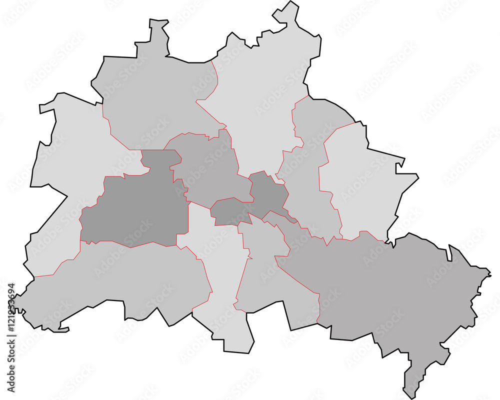 Berlin Stadtgebiet und Bezirksgrenzen Berlin Stadtgebiet und Bezirksgrenzen