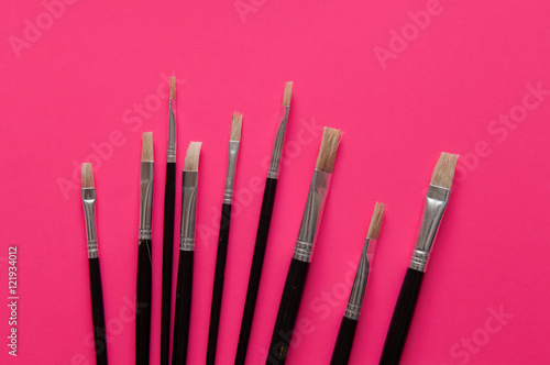 Set of artists paint brushes