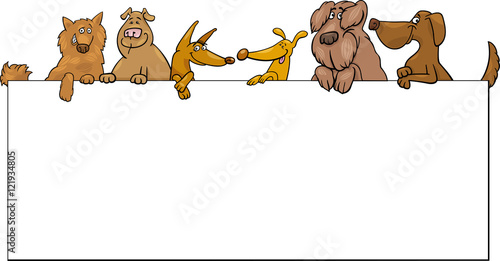 dogs with frame cartoon design