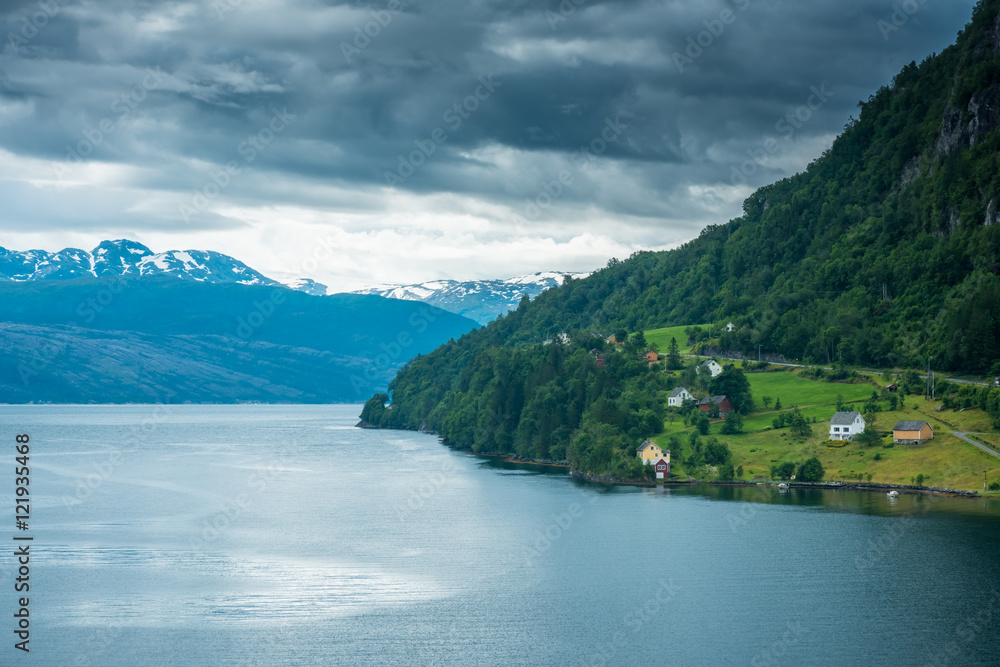 Beautiful Nature Hardangerfjord landscape Norway