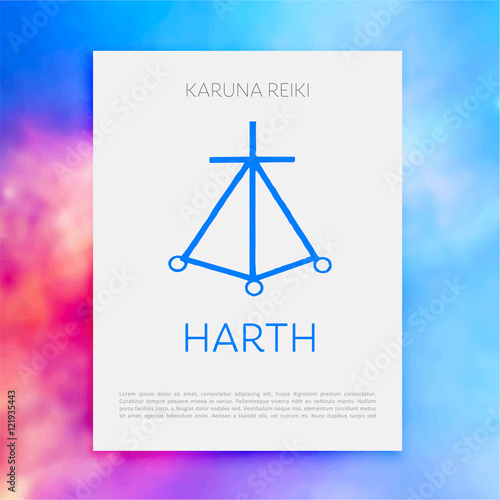 Sacred geometry. Reiki symbol. The word Reiki is made up of two Japanese words, Rei means 'Universal' - Ki means 'life force energy'.