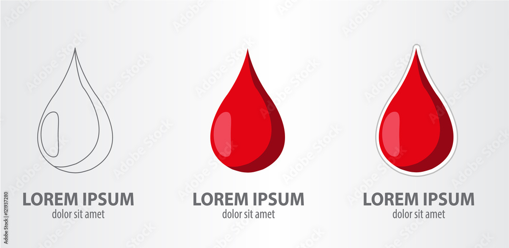 Fototapeta premium red blood drop