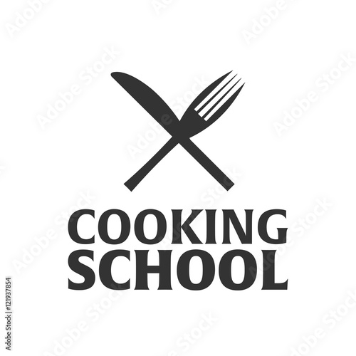 Cooking school logo. Cooking Academy. Vector illustration.