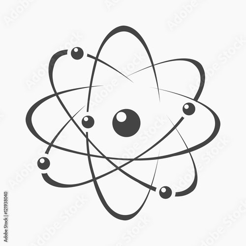 Atom icon cartoon. Single education icon from the big school, university set.