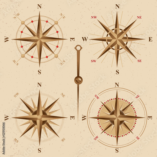 vintage compasses set