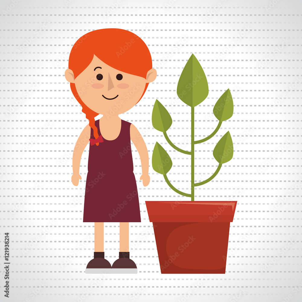 character pot plant vector illustration eps 10 character pot plant vector illustration eps 10