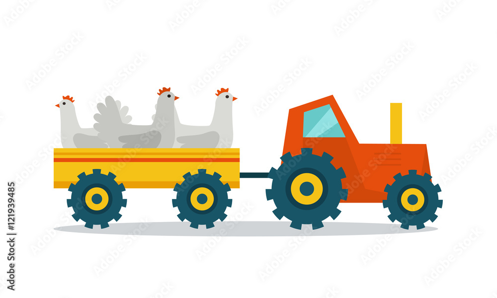 Domestic Animals Carriage Vector Illustration. Domestic Animals Carriage Vector Illustration.