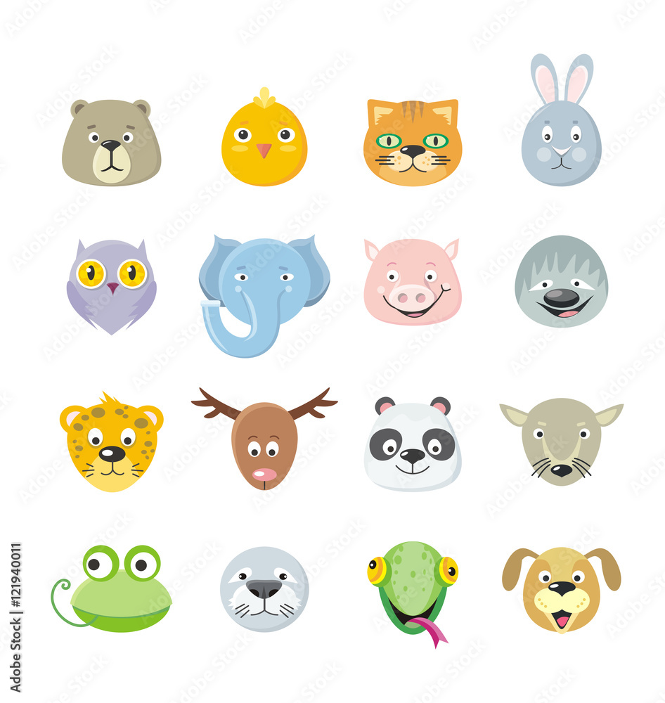Collection of Cute Face Animal