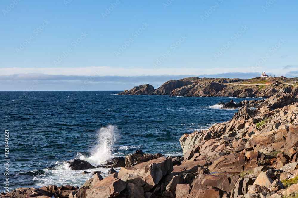 Waves Crashing Ashore in Newfoundland